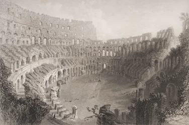 Interieur van het Colosseum, Rome